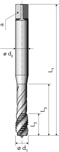 TAP M 5x0,8 P 70 HSSZ  TiH1